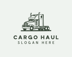 Flatbed Truck Shipment logo design