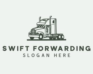 Flatbed Truck Shipment logo design