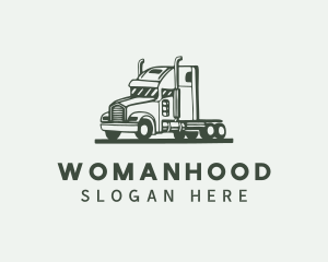Shipping - Flatbed Truck Shipment logo design