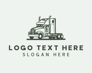 Flatbed Truck Shipment Logo