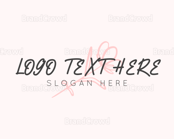 Floral Elegant Script Logo