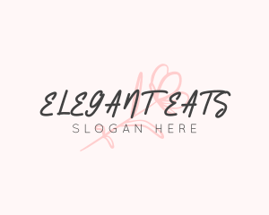 Floral Elegant Script logo design