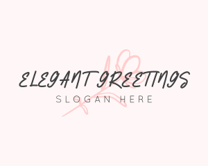 Floral Elegant Script logo design