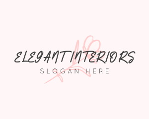 Floral Elegant Script logo design