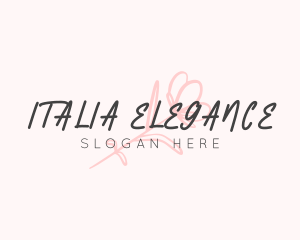 Floral Elegant Script logo design