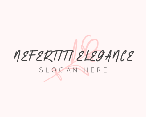 Floral Elegant Script logo design