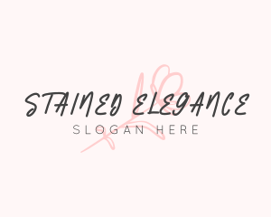 Floral Elegant Script logo design