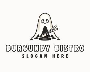 Ghost Sushi Chopsticks logo design