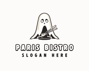 Ghost Sushi Chopsticks logo design