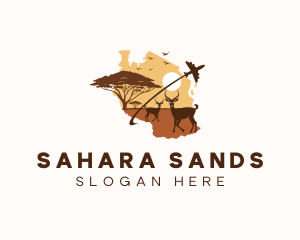 Sahara - Tanzania Wildlife Map logo design