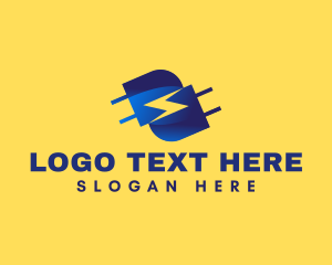 Electric Current - Plug Electronic Charge logo design