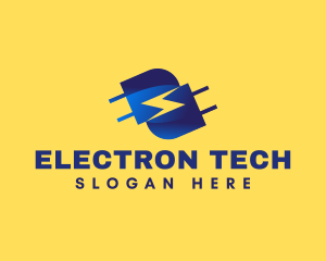 Plug Electronic Charge logo design