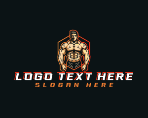 Athletic - Fitness Bodybuilder Gym logo design