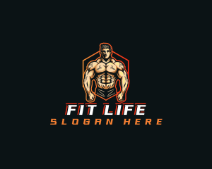 Fitness Bodybuilder Gym logo design