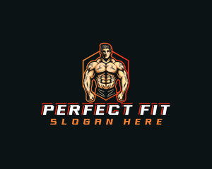 Fitness Bodybuilder Gym logo design