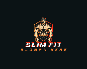 Fitness Bodybuilder Gym logo design