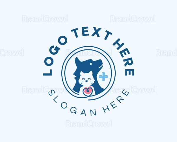 Cat Dog Veterinary Logo