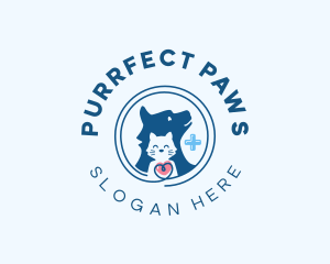 Cat Dog Veterinary logo design