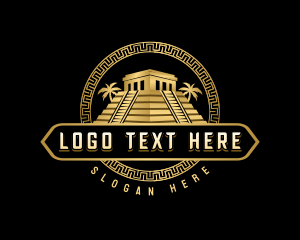 Aztec - Mayan Aztec Pyramid logo design