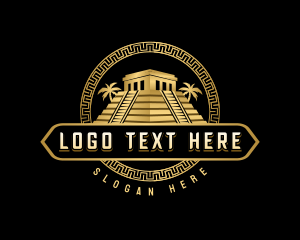 Mayan Aztec Pyramid Logo