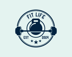 Fitness Weights Exercise logo design