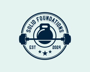 Kettlebell - Fitness Weights Exercise logo design