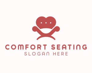 Heart Sofa Furniture logo design