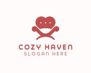 Heart Sofa Furniture logo design