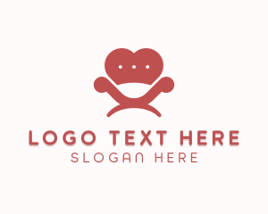 Upholster - Heart Sofa Furniture logo design