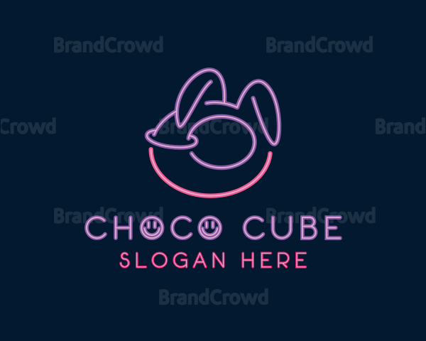 Erotic Neon Bunny Logo