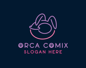 Erotic Neon Bunny Logo