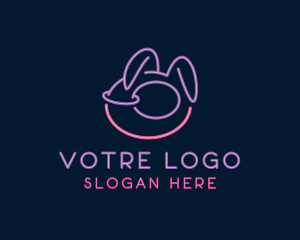 Erotic Neon Bunny Logo