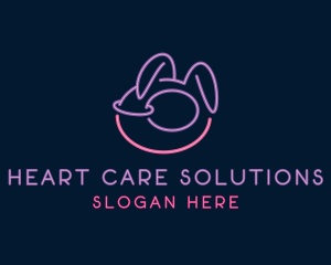 Erotic Neon Bunny logo design