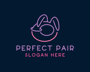 Matchmaking - Erotic Neon Bunny logo design