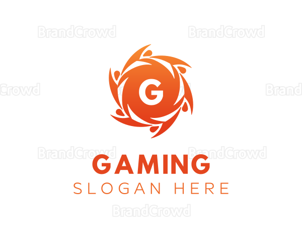 Gradient Orange People Logo