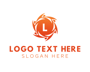 Gradient Orange People Logo