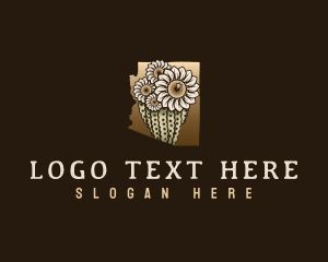 Flower - Arizona Saguaro Cactus Blossom logo design