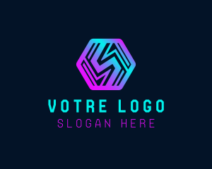 Futuristic Tech Letter S Logo