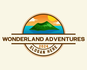 Volcano Tourism Destination logo design