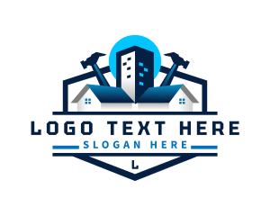 Industrial - Construction Hammer Renovation logo design