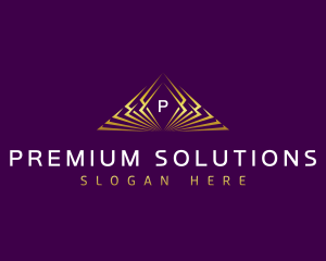 Premium Pyramid Architecture logo design