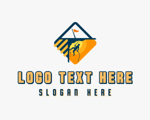 Outdoor - Mountain Rock Climbing logo design