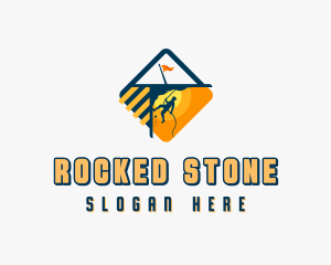 Mountain Rock Climbing logo design