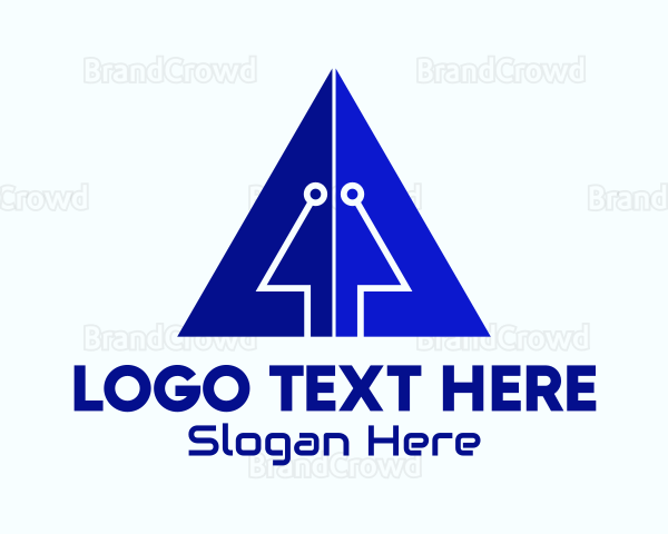 Digital Mouse Pointer Triangle Logo