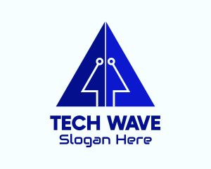 Digital Mouse Pointer Triangle logo design