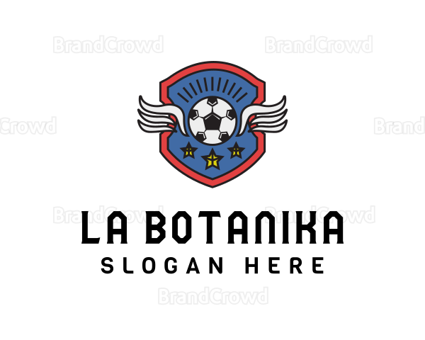 Soccer Wings Shield Logo