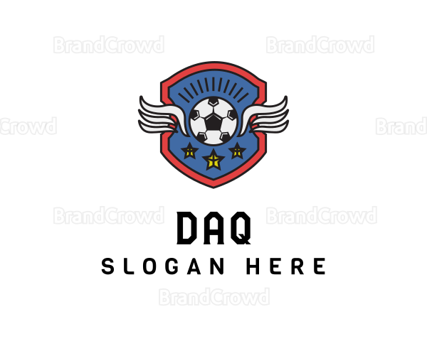 Soccer Wings Shield Logo