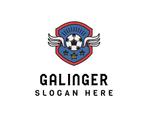 Soccer Wings Shield Logo