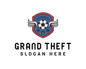 Shield - Soccer Wings Shield logo design