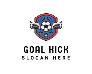 Soccer Team - Soccer Wings Shield logo design